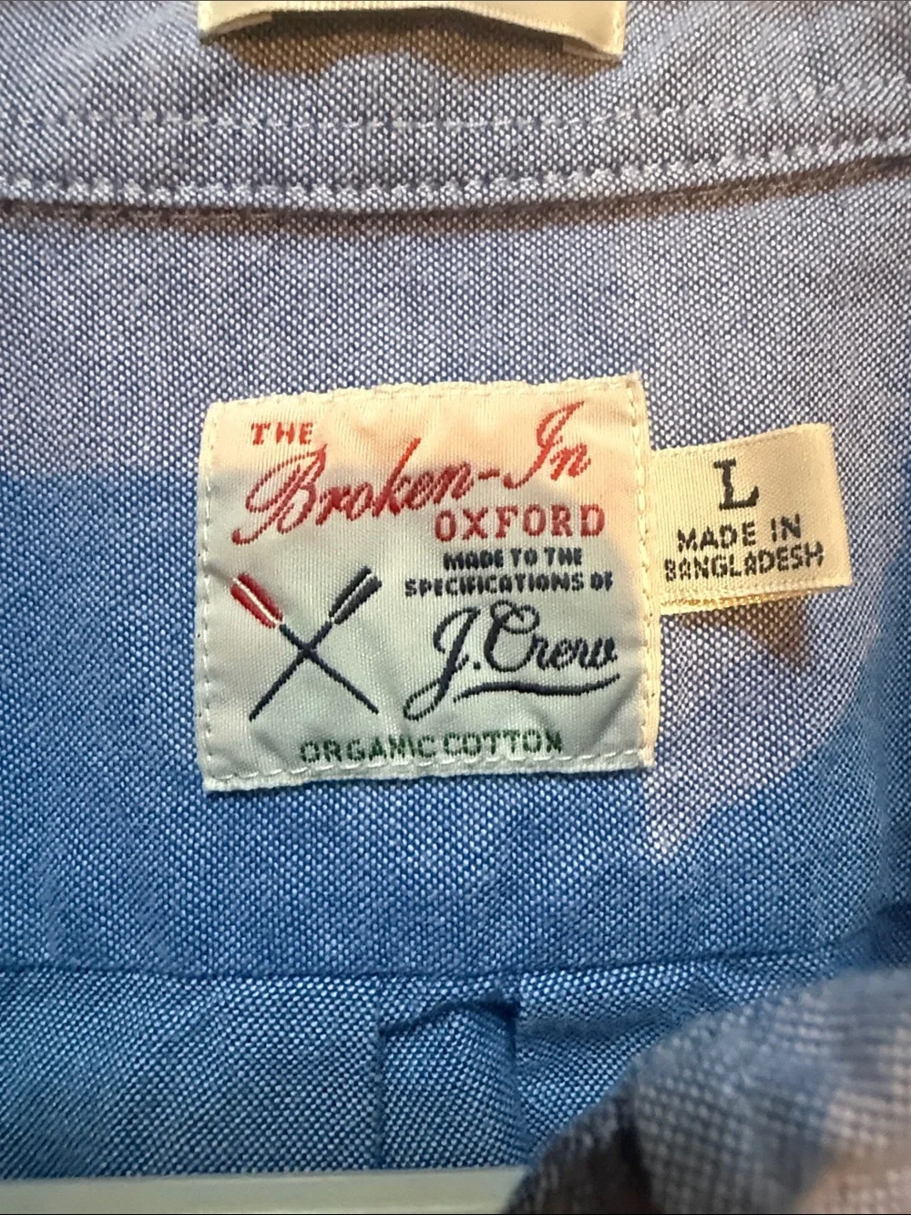 Men’s J Crew Organic Cotton Oxford Shirt